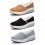 Women's Leather Platform Slip On Sneakers Winter Warm Cutton Athletic Walking Shoes 9001-36W